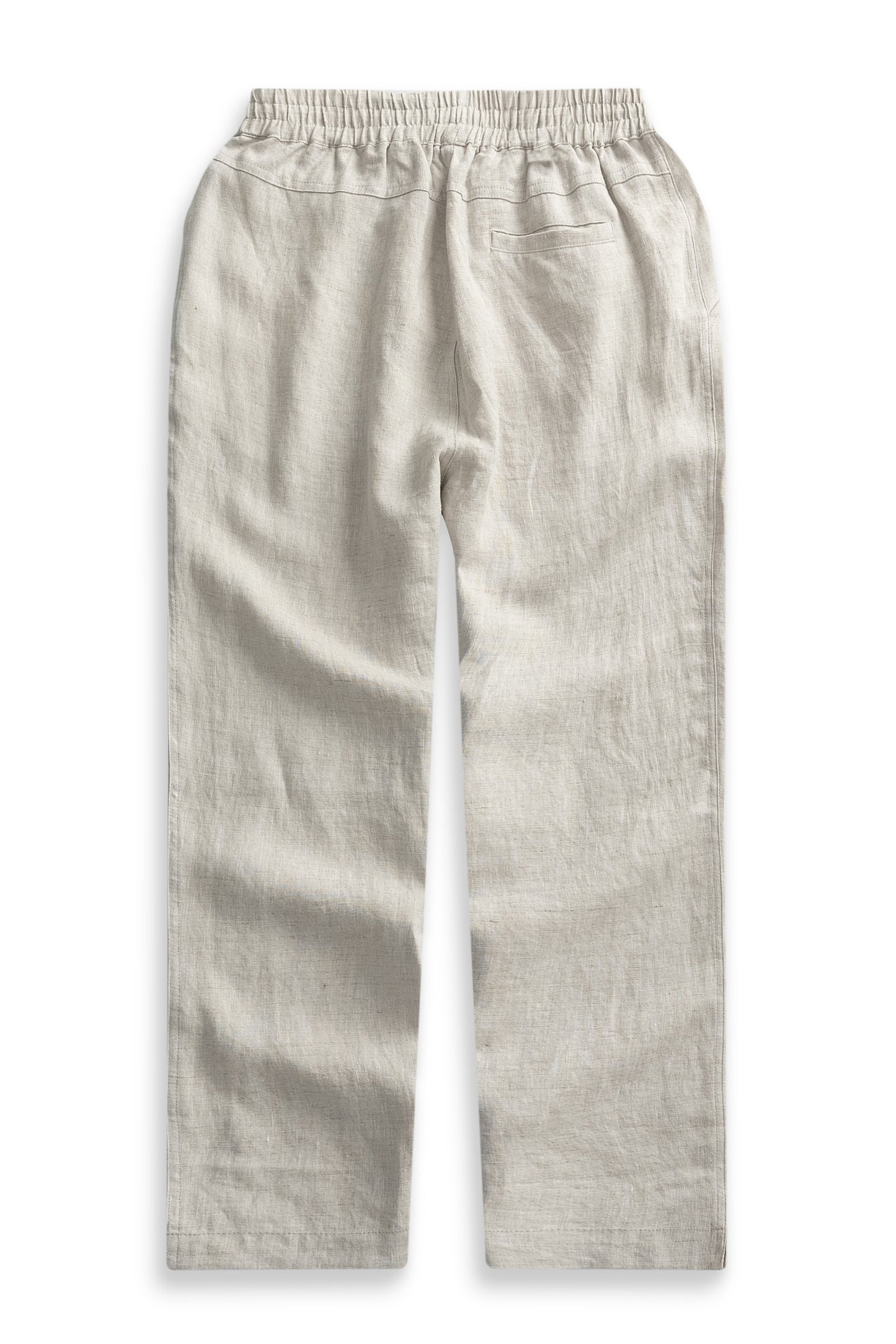 Krasiv Men's 100% Linen Pants Pull On Elastic Waist Drawstring Casual Summer Beach Yoga Loose Fit Baggy Wide Leg