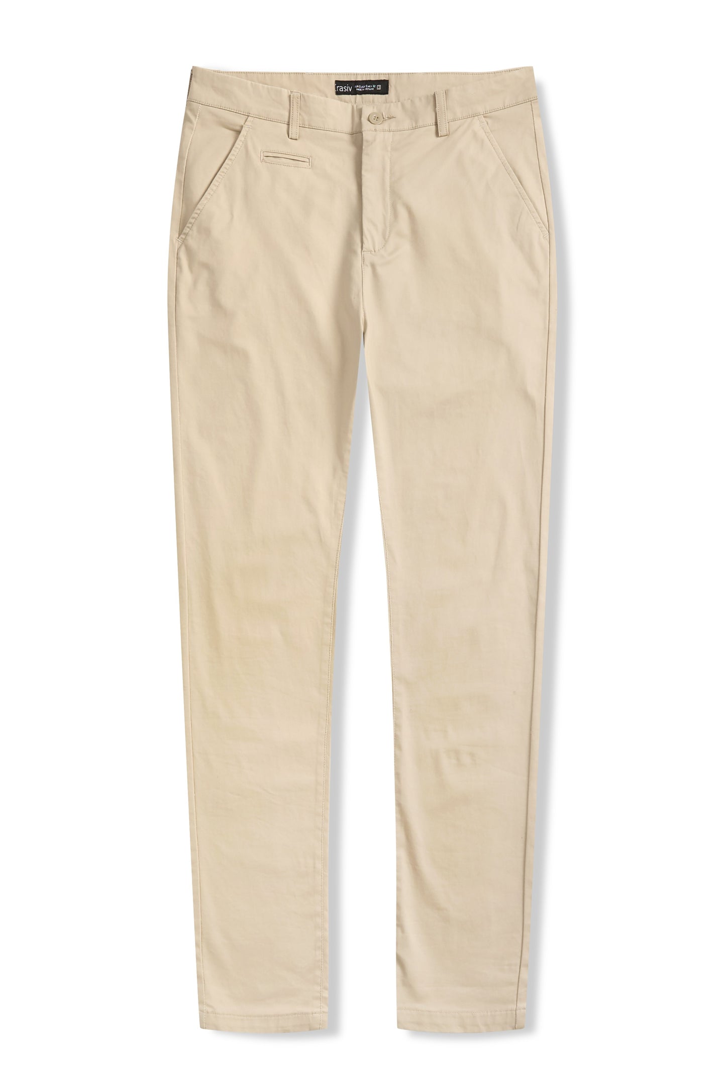 Krasiv Men's Chino Pants Stretch Cotton Slacks Slim Fit Tapered Leg Smart Casual Trousers