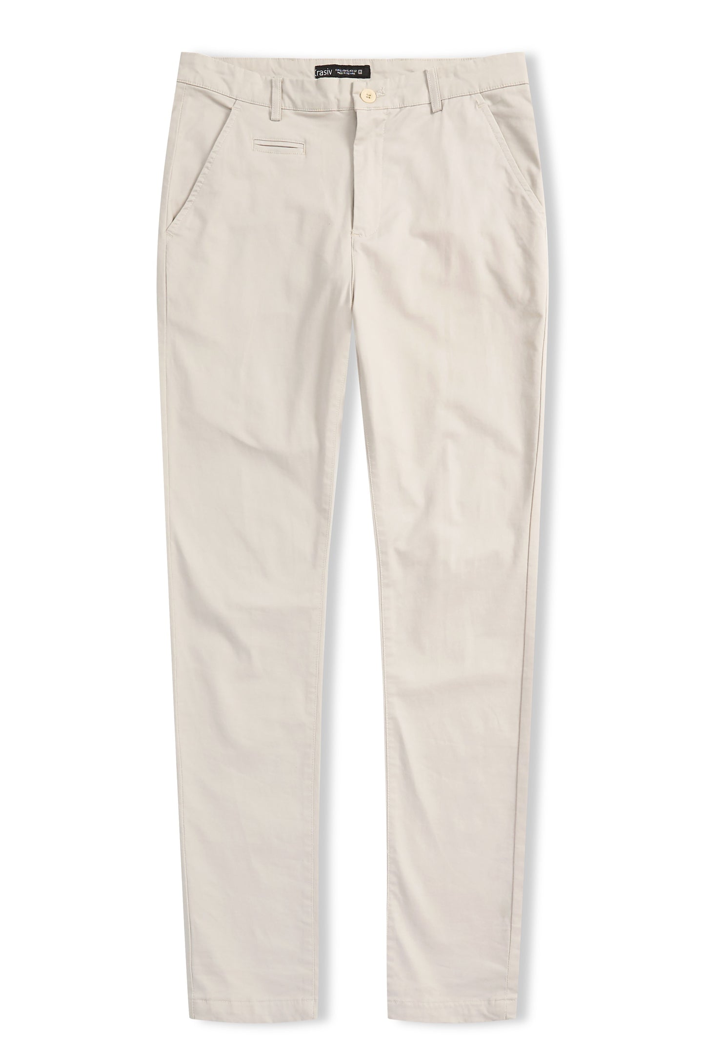 Krasiv Men's Chino Pants Stretch Cotton Slacks Slim Fit Tapered Leg Smart Casual Trousers