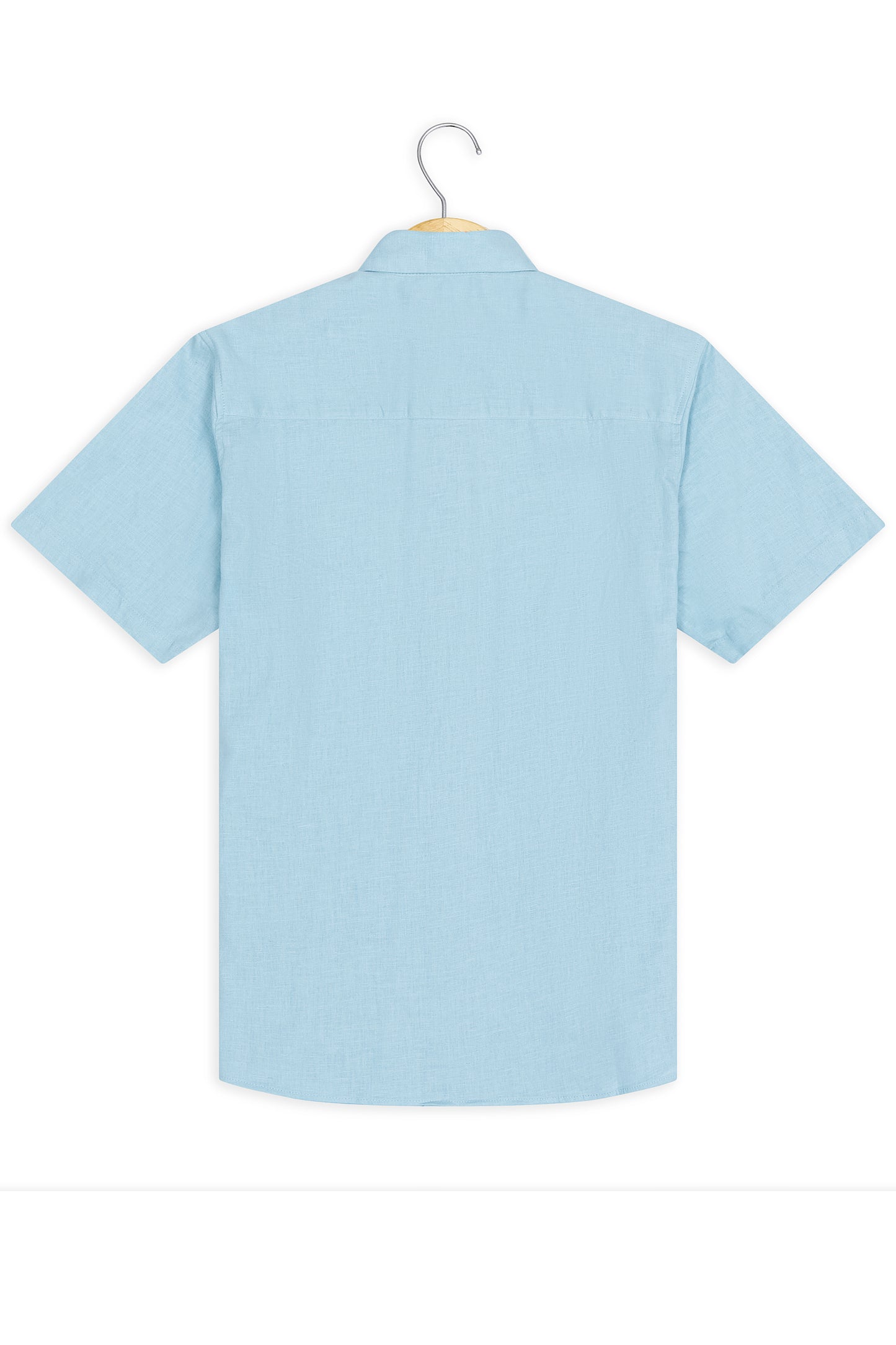 Krasiv Men's Short Sleeve Linen Shirt Casual Summer Beach 100% Linen